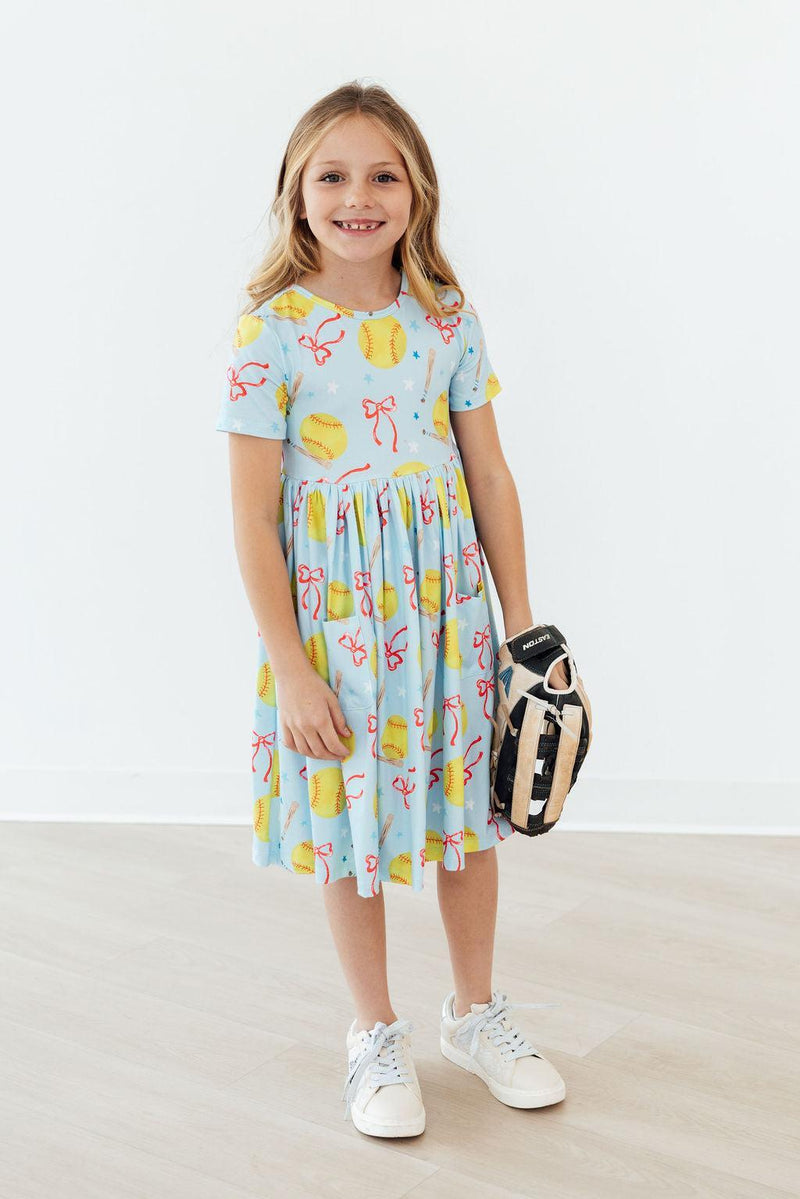 Softball Sweetie S/S Pocket Twirl Dress