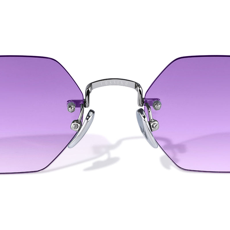 Milan Violette 51mm Rimless Sunglasses | Purple