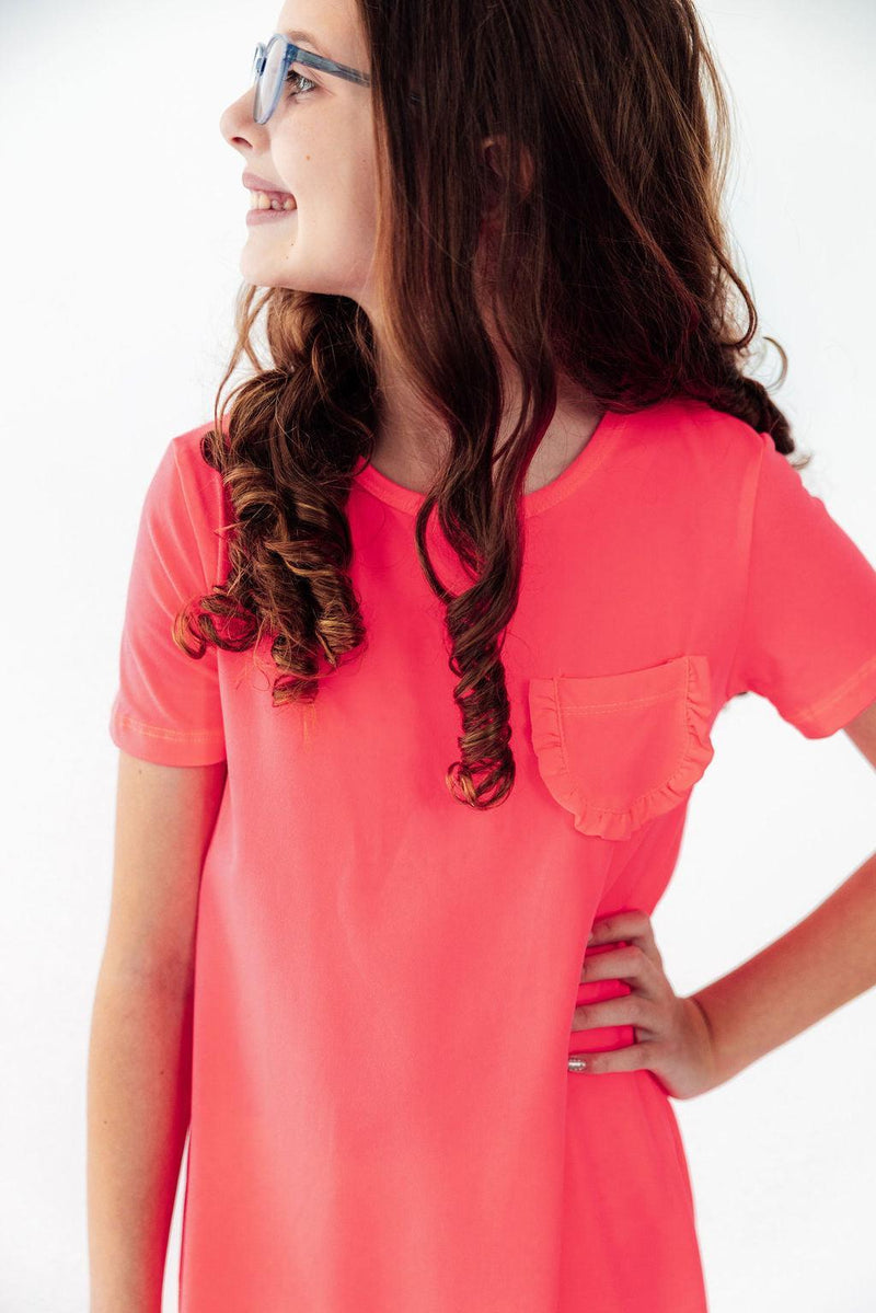 Neon Pink T-Shirt Dress