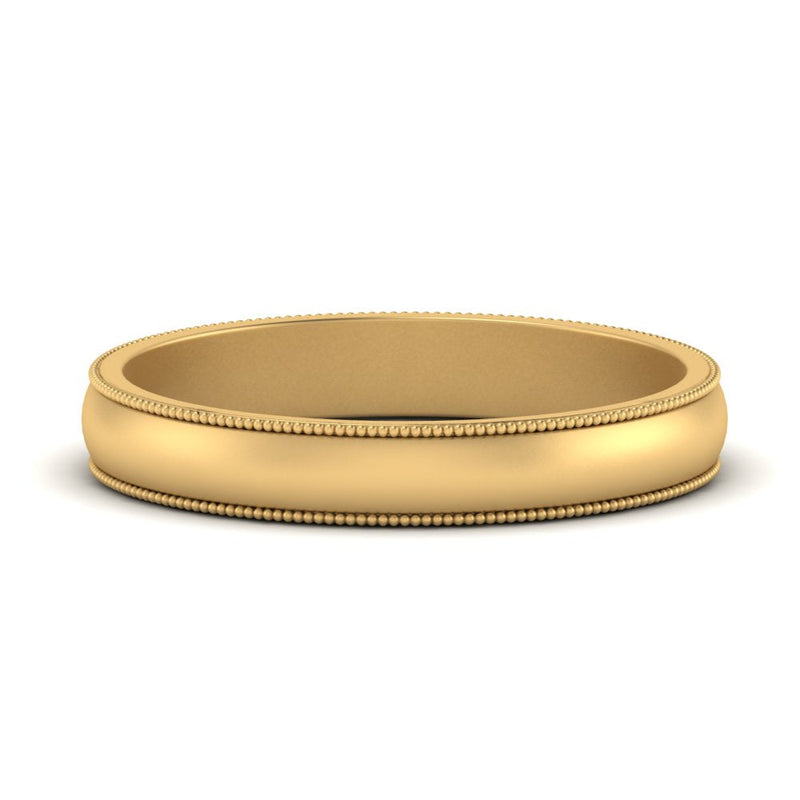 Milgrain Matte Finish Mens Band