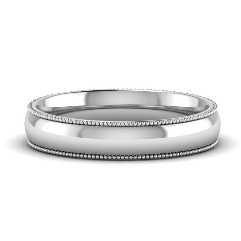Comfort Fit Wedding Band Milgrain Edge