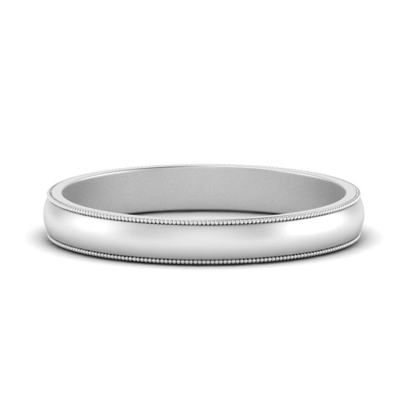 Milgrain Matte Finish Mens Band