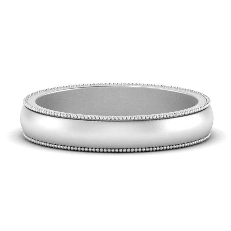 Milgrain Matte Finish Mens Band