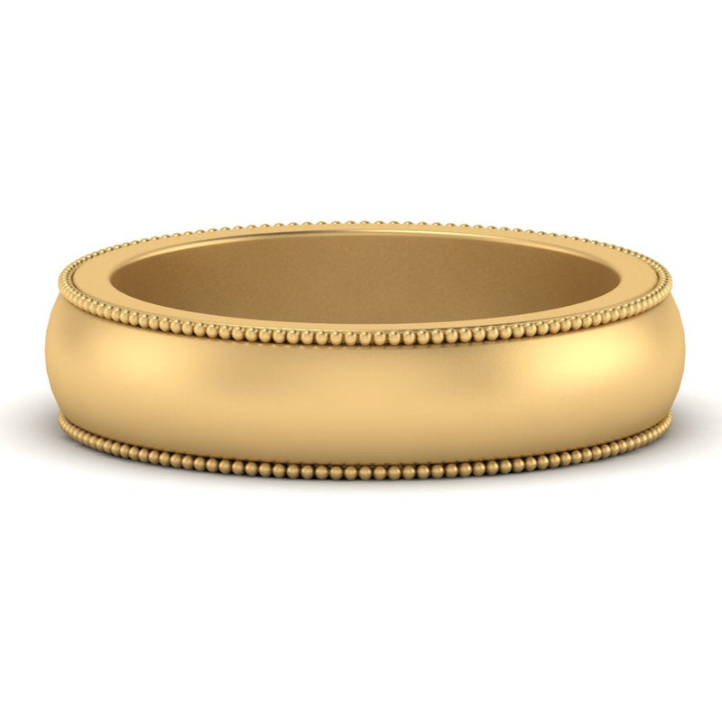 Milgrain Matte Finish Mens Band