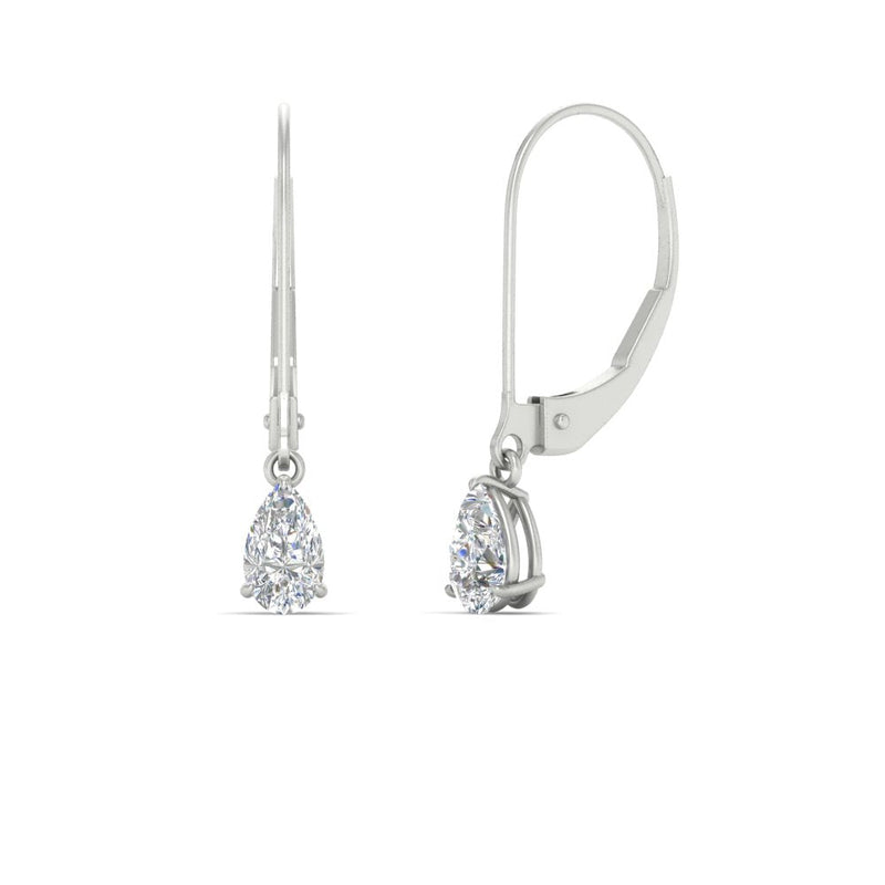 Minimalist Pear Drop Lever Back Earrings
