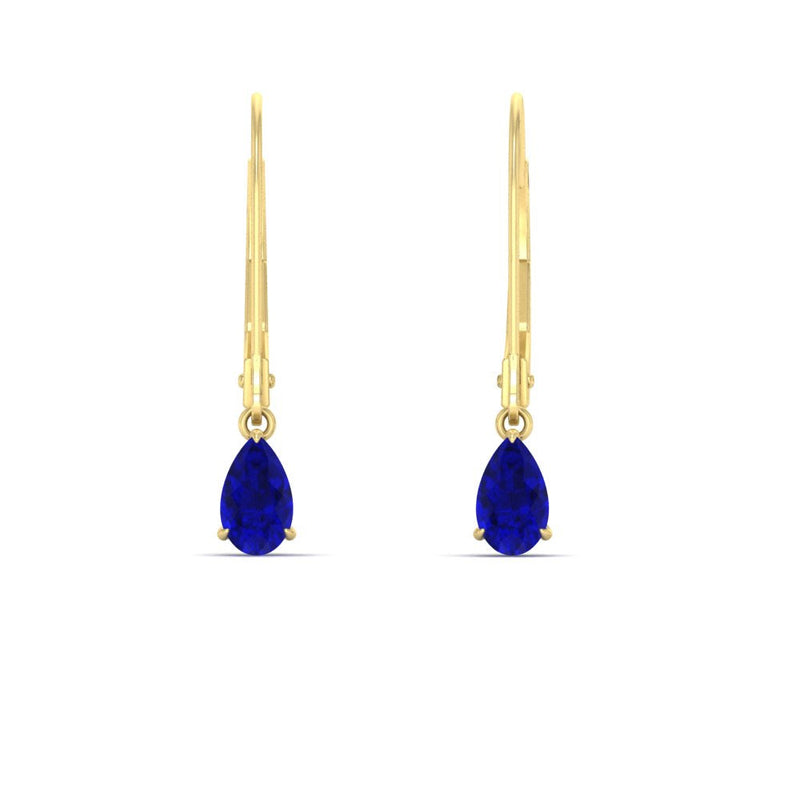 Minimalist Pear Drop Lever Back Earrings