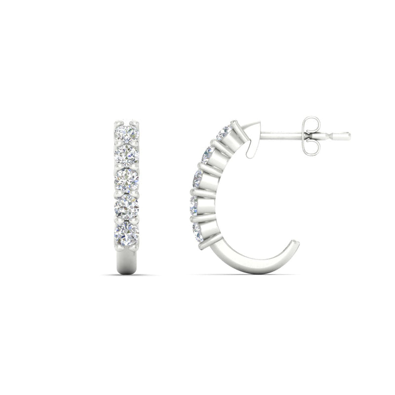 Half Huggie Hoop Earring