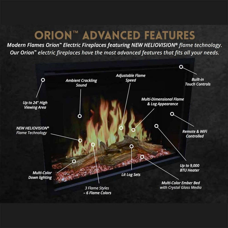 Modern Flames Orion Traditional 36" Heliovision Electric Fireplace [OR36-TRAD] (SAK91024)