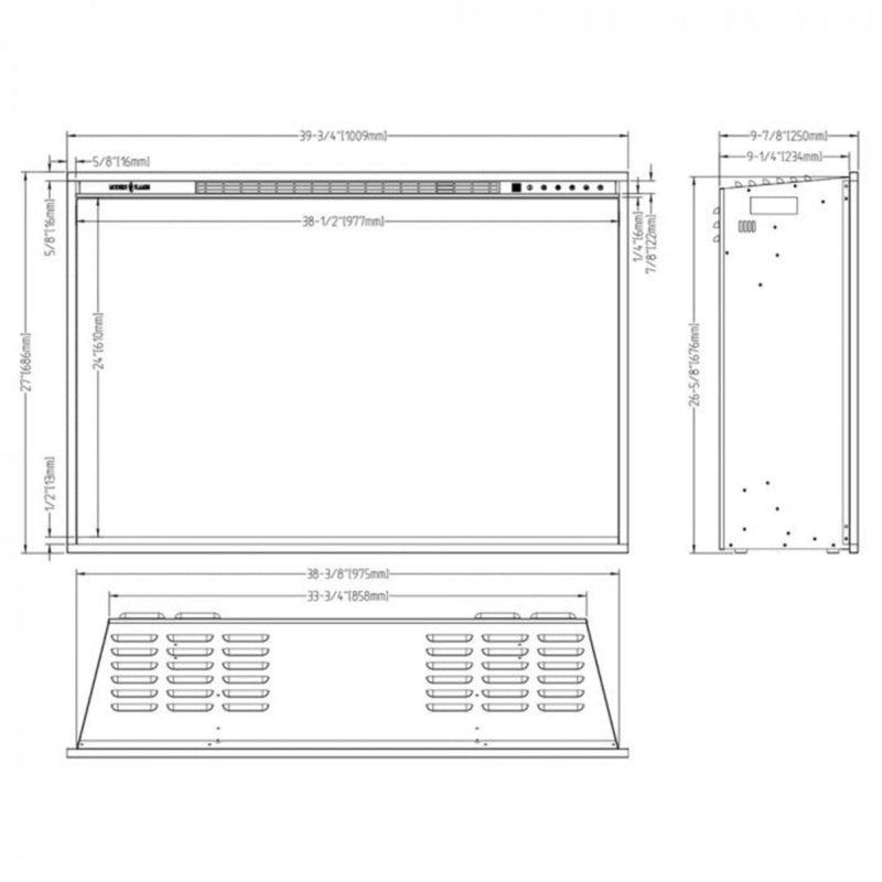 Modern Flames Redstone 42" Built-In Traditional Electric Fireplace [RS-4229] (SAK97326)