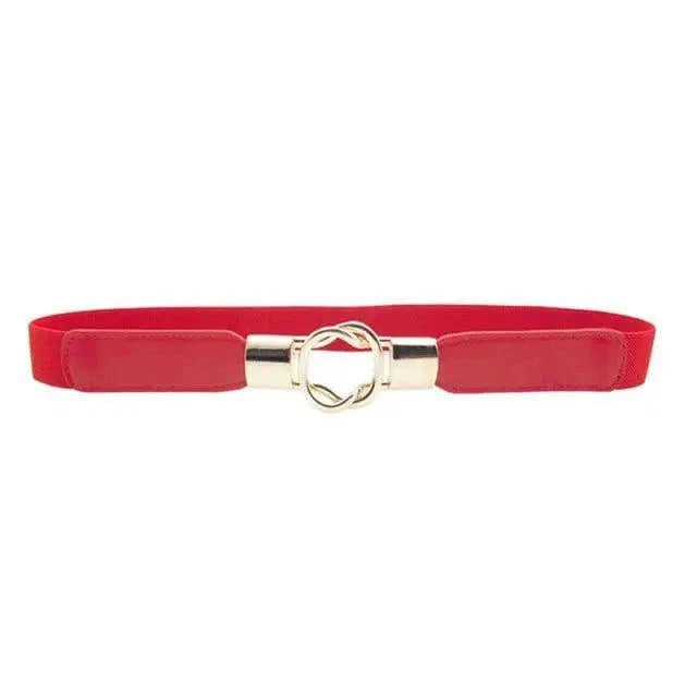 Modern Wide Fabric Strap Silver Metal Buckle Belts For Women Trendy Fashion Stretchable Classic Belts