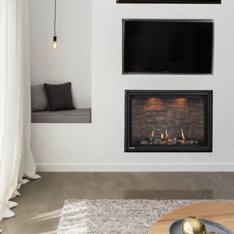 Montigo DelRay Square Full Load Direct Vent Natural Gas Fireplace With Battery Backup [DRSQ34/38/42NI-2] (SAK15983)