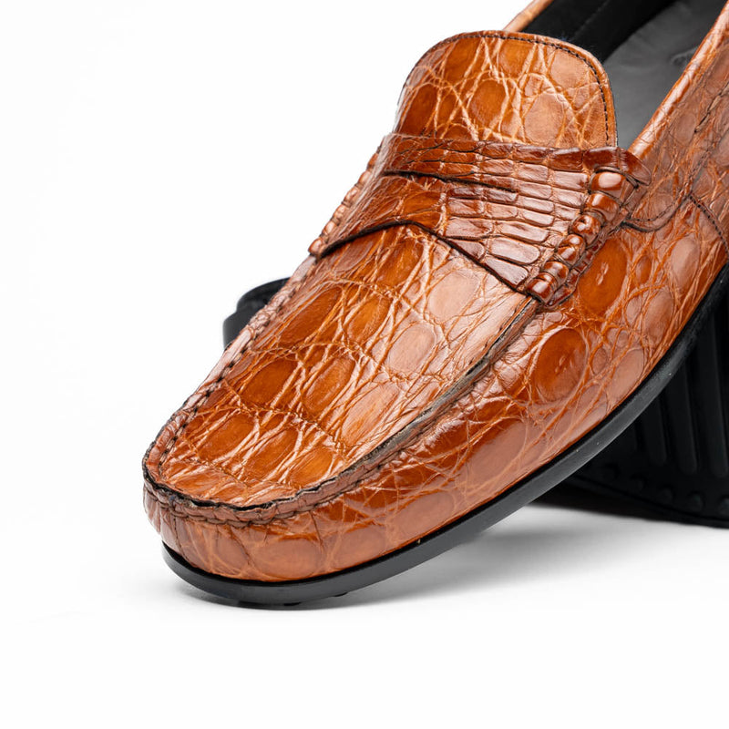 31-103-CGM MONZA Crocodile Driver, Cognac