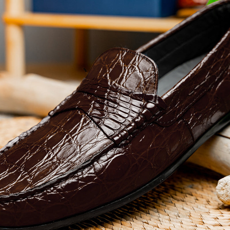 31-103-NIC MONZA Crocodile Driver, Nicotine