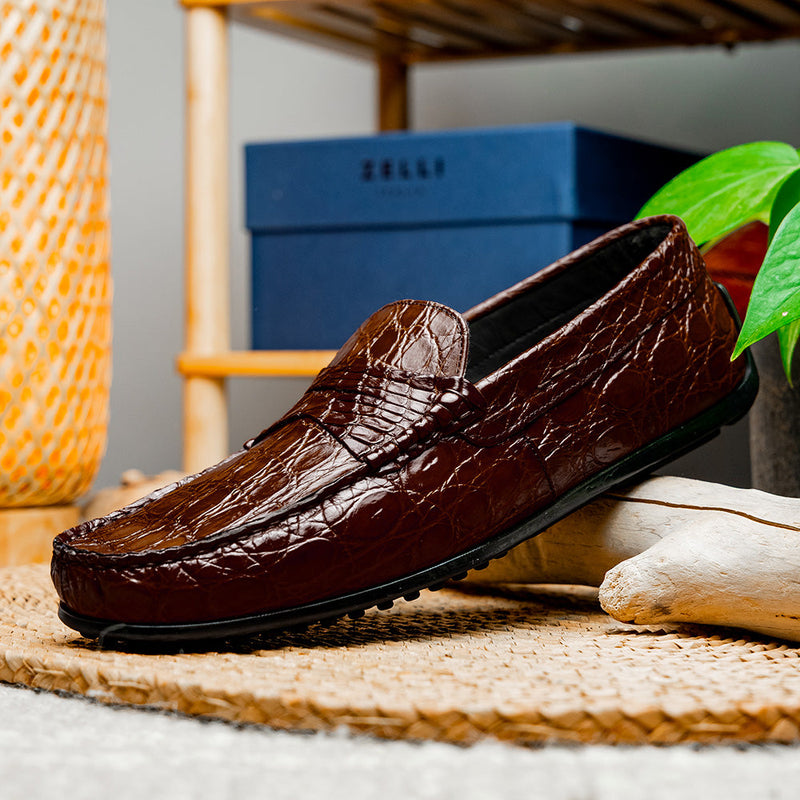 31-103-NIC MONZA Crocodile Driver, Nicotine