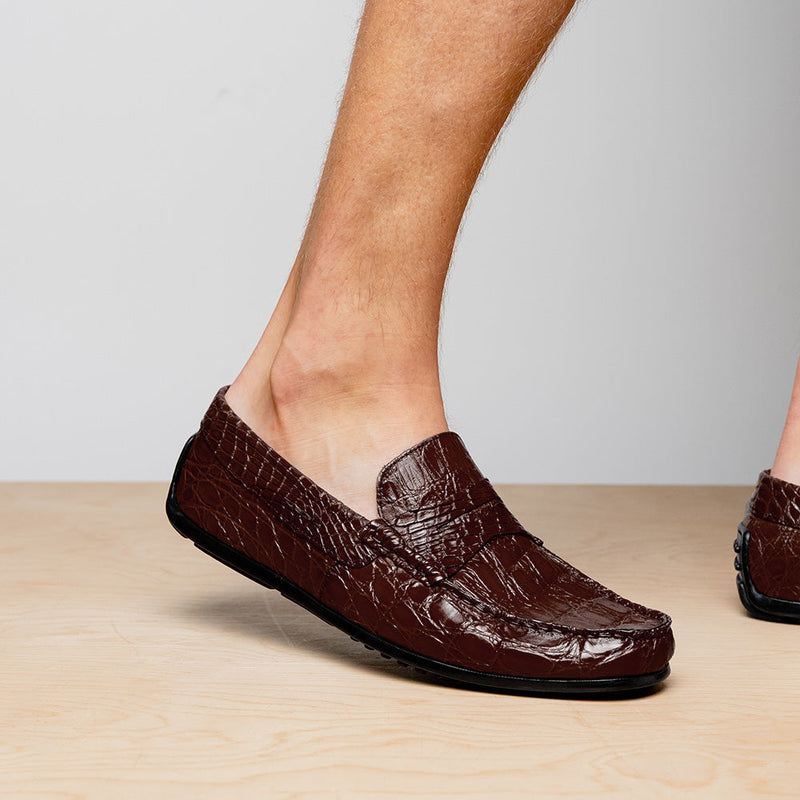 31-103-NIC MONZA Crocodile Driver, Nicotine