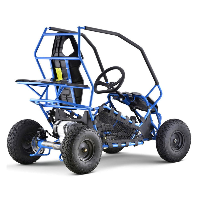 MotoTec Maverick 36V/36AH Blue Electric Motorized Go Kart, 1000W (95368142)