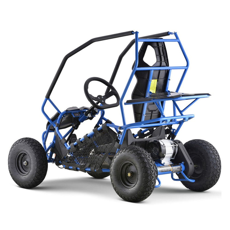 MotoTec Maverick 36V/36AH Blue Electric Motorized Go Kart, 1000W (95368142)
