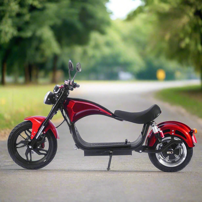 MotoTec Raven 60V/30AH 2500W Electric Moped Motorcycle Scooter For Adults, Red (SAK48163)