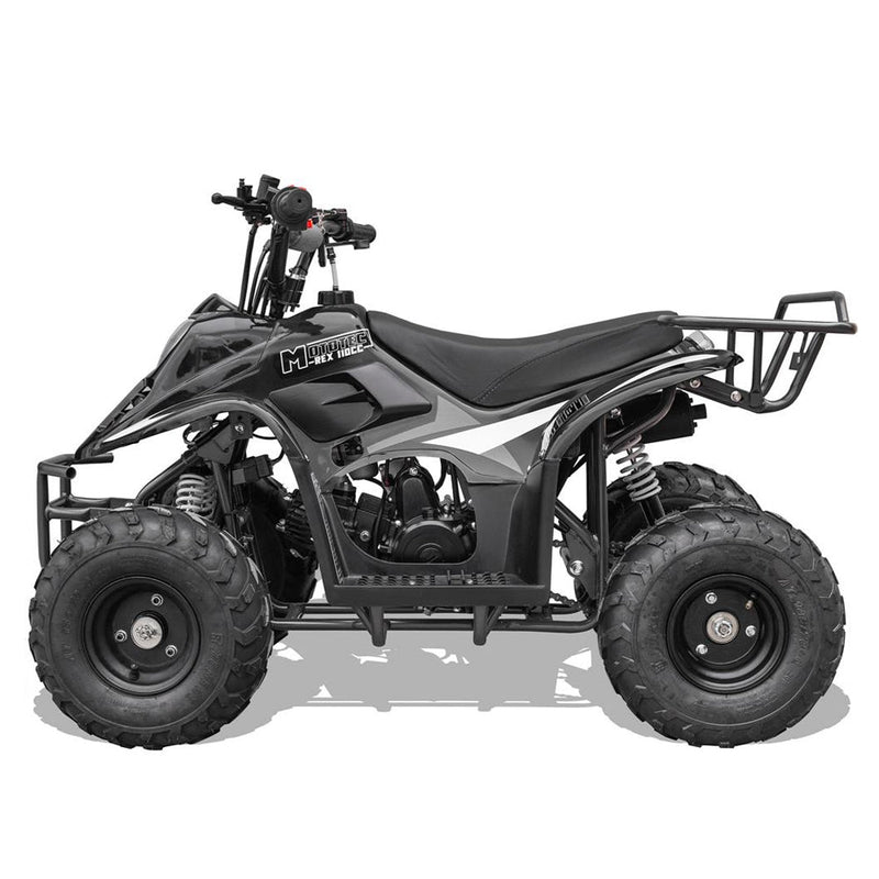 MotoTec Rex 110CC 4-Stroke Mini Kids 4 Wheeler Gas ATV Quad, Black (95316842)