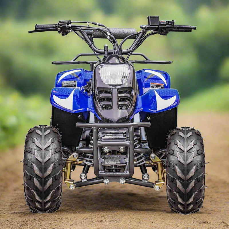 MotoTec Rex 110CC 4-Stroke Mini Kids 4 Wheeler Gas ATV Quad, Blue (91352842)