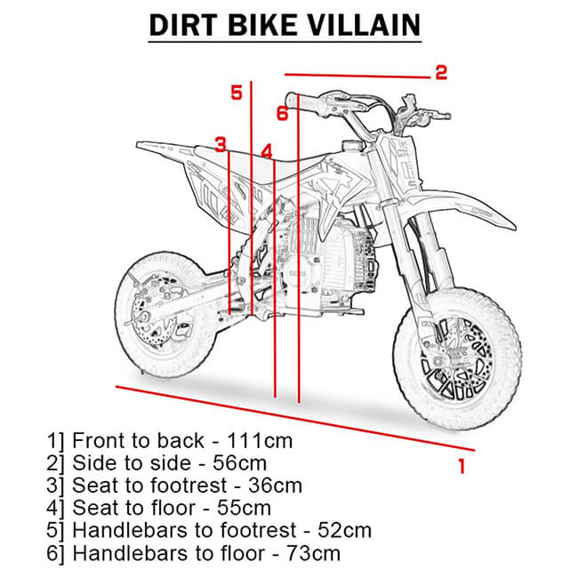 MotoTec Villain 52CC 2-Stroke Kids Gas Dirt Bike (93495478)