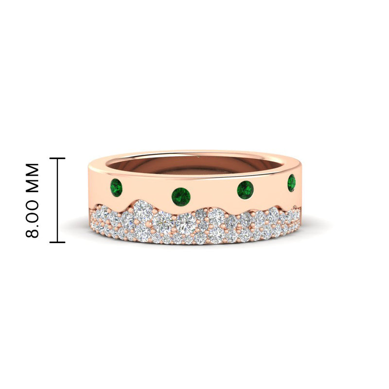 Mountain Stone Mens Wedding Ring