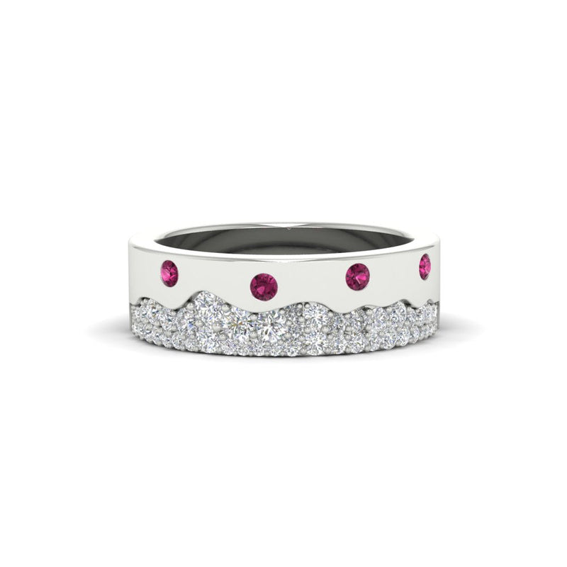 Mountain Stone Mens Wedding Ring