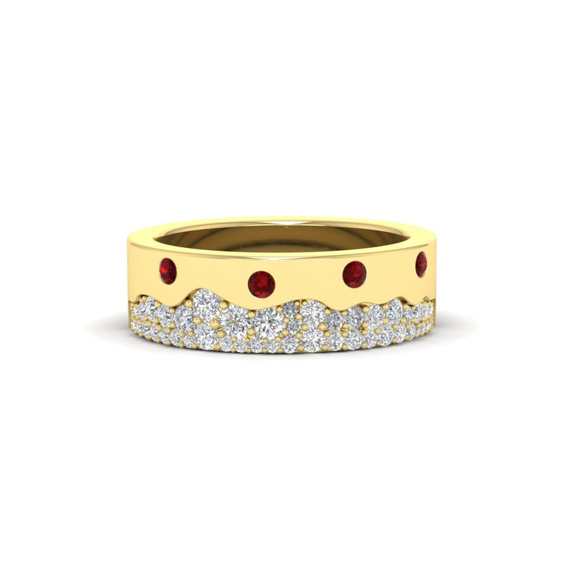 Mountain Stone Mens Wedding Ring