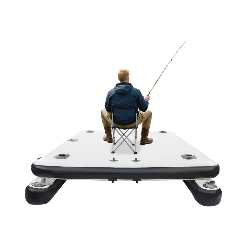 [05X08FT] Multi-Person Inflatable Floating Dock With Pump And D-Rings (SAK45918)
