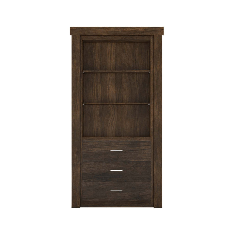 Hidden Flush Mount Walnut Dresser Door