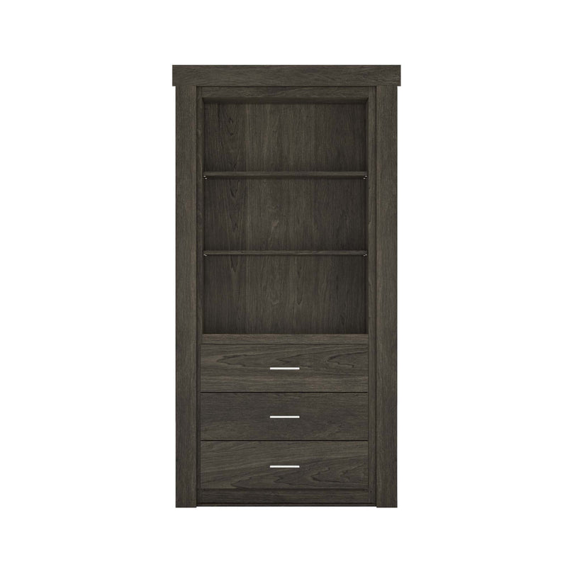 Hidden Flush Mount Maple Dresser Door