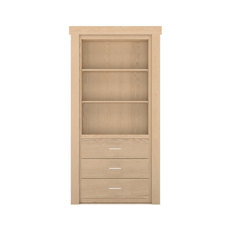 Hidden Flush Mount Oak Dresser Door