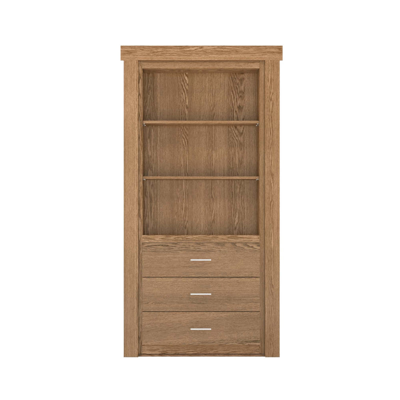 Hidden Flush Mount Oak Dresser Door