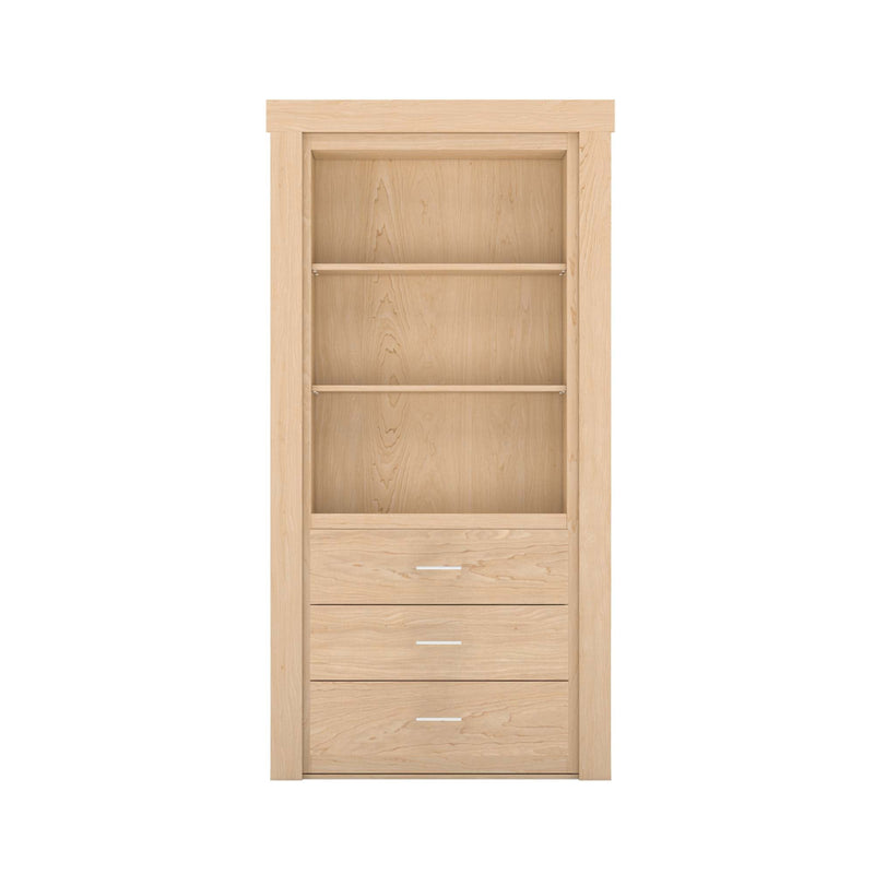 Hidden Flush Mount Maple Dresser Door