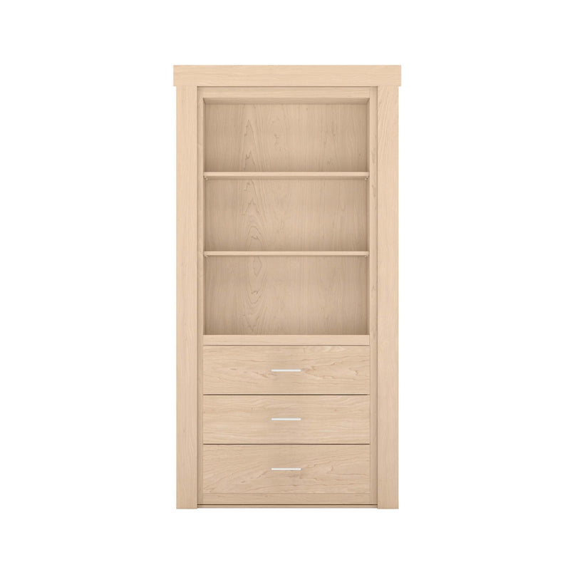 Hidden Flush Mount Maple Dresser Door