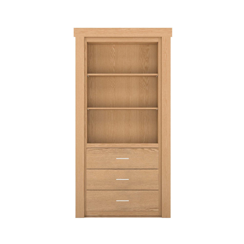 Hidden Flush Mount Oak Dresser Door