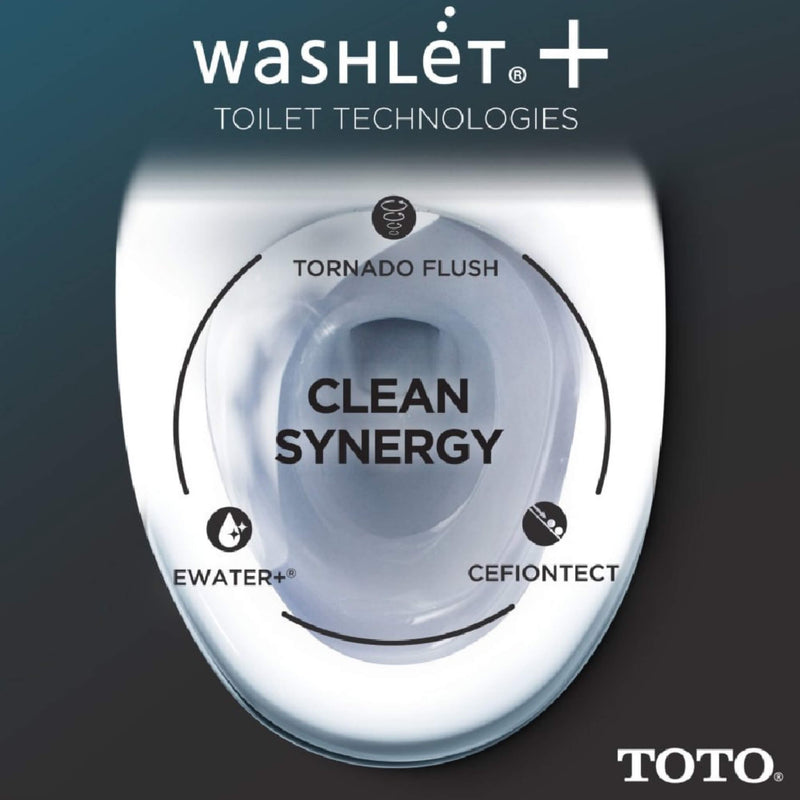 [MW4364726CEMFGN#01] TOTO Aquia IV Cube Washlet S7 With 1.28 GPF And 0.9 Elongated Bidet Toilet (SAK19352)