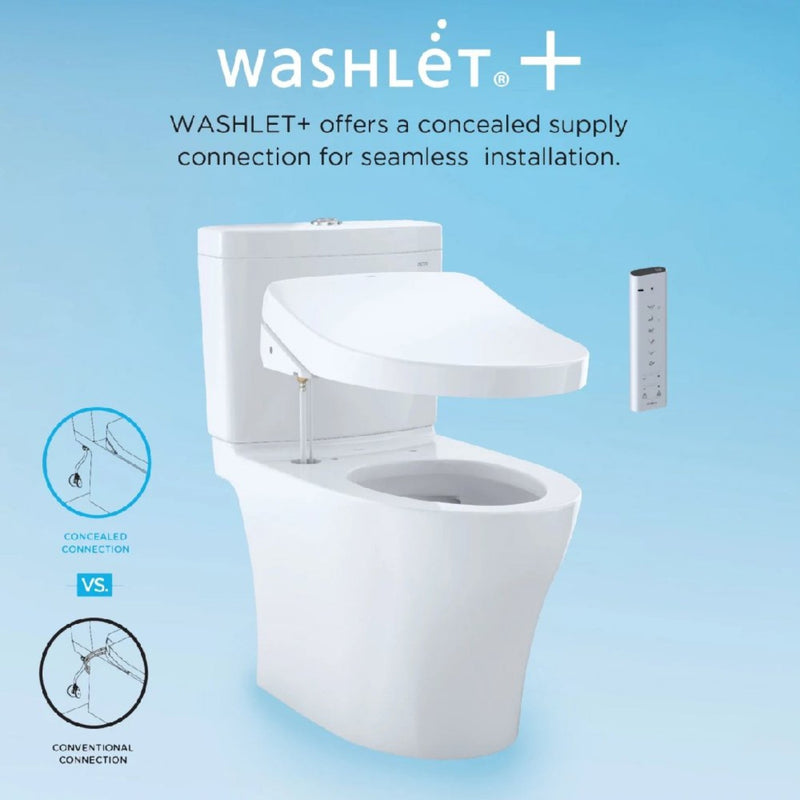 [MW4543084CEFG#01] TOTO Drake II 1.28 GPF With Washlet C5 Elongated Soft Close Bidet Toilet (SAK96315)