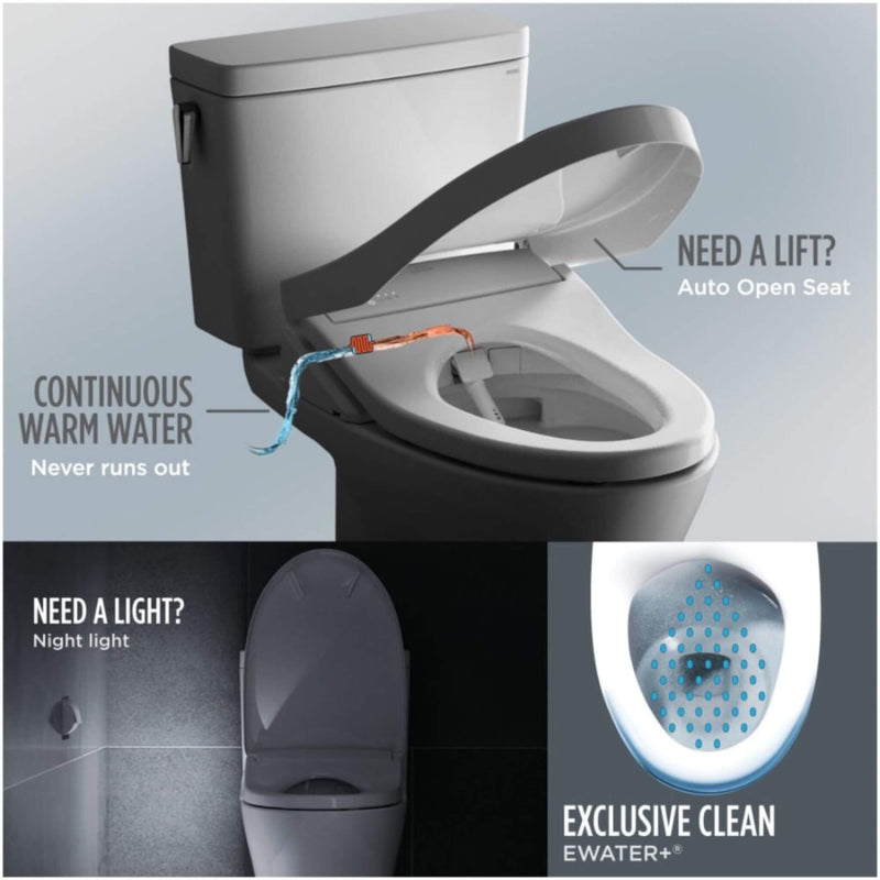 [MW6044726CEFG#01] TOTO Ultramax II 1.28 GPF One Piece Elongated Chair Height With Washlet S7 Bidet Seat Soft Close (SAK15913)