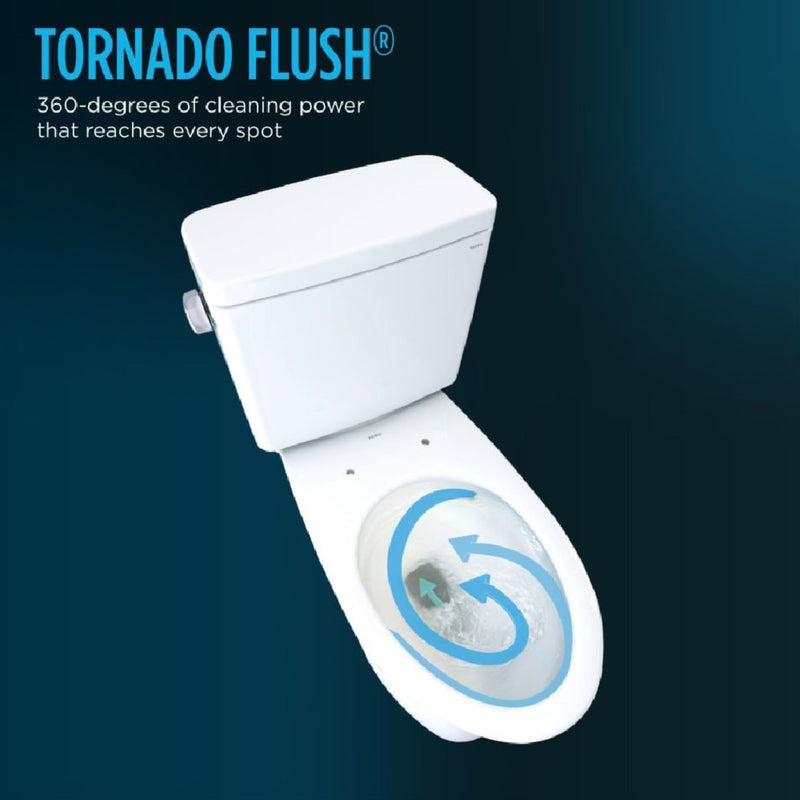 [MW7763074CEFG#01] TOTO Drake Washlet C2 And 1.28 GPF Left Hand Lever With Elongated Universal Height Bidet Toilet (SAK01352)