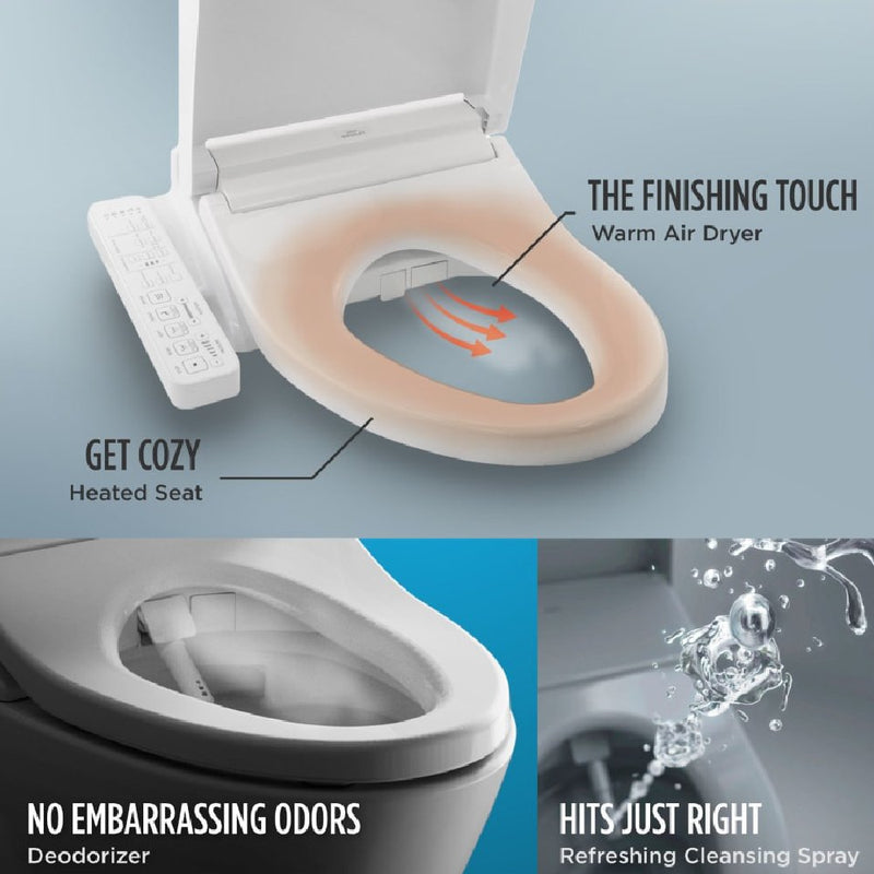 [MW7763074CEFG.10#01] TOTO Drake 1.28 GPF With Washlet C2 Elongated Bidet Toilet And 10" Rough In (SAK73915)