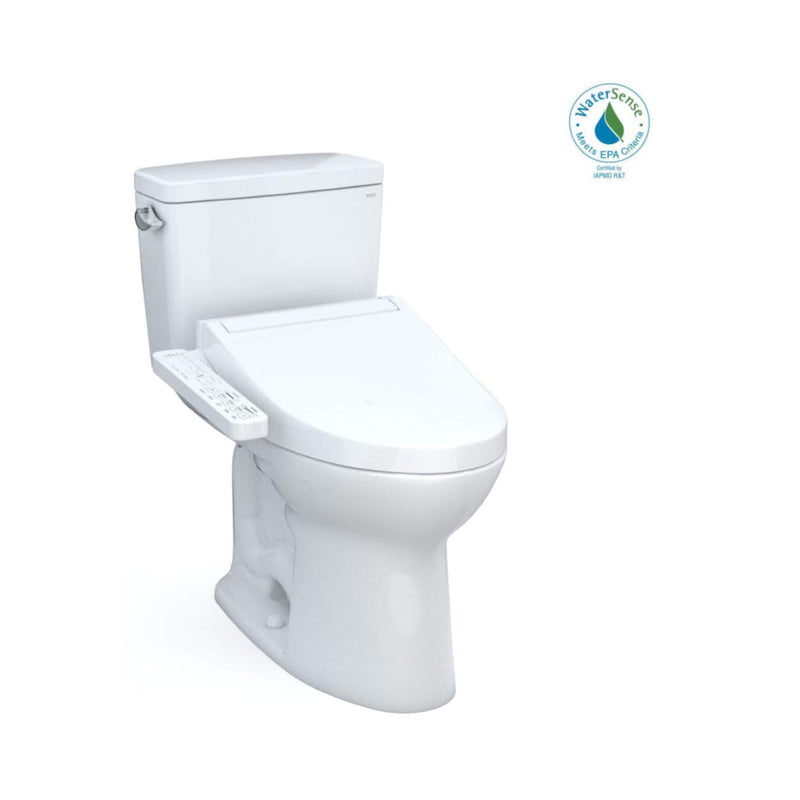 [MW7763074CEG#01] TOTO Drake 1.28 GPF Two Piece Elongated With Left Hand Lever And Washlet C2 Bidet Seat (SAK87823)