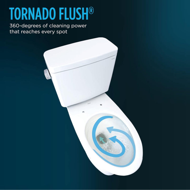 [MW7763084CEFG.10#01] TOTO Drake 1.28 GPF Elongated Universal Height EWater+ Toilet With C5 Bidet Seat (SAK56192)