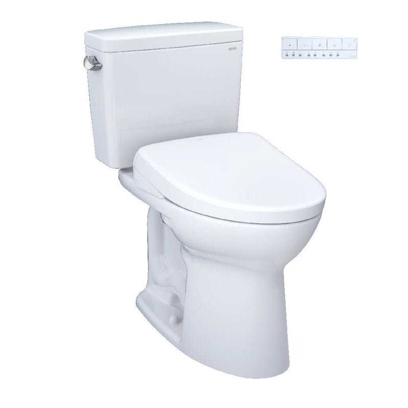 [MW7764726CEFGA#01] TOTO Drake 1.28 GPF Elongated Chair Height Toilet With Washlet S7 Heated Auto Open Bidet Seat (SAK19563)
