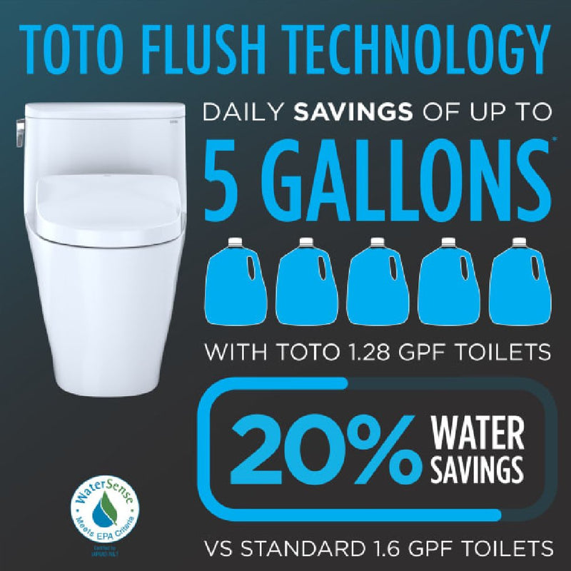 [MW7764726CEFGA.10#01] TOTO Drake 1.28 GPF Universal Height Toilet 10" Rough In With Washlet S7 Bidet Seat (SAK32478)