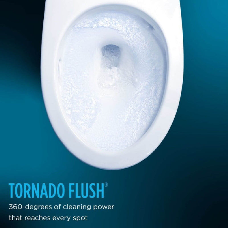 [MW7764736CEFG#01] TOTO Drake 1.28 GPF Elongated Chair Height Toilet W/ Washlet S7A Auto Heated Bidet Seat & EWater+ Technlogy (SAK95423)