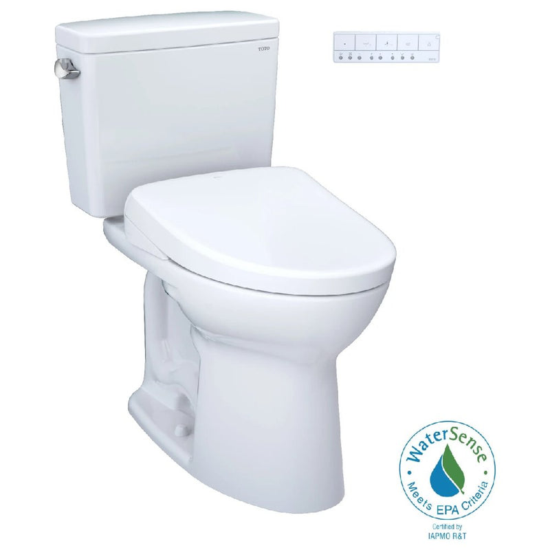 [MW7764736CEFGA.10#01] TOTO Drake Washlet S7A With 1.28 GPF Universal Height 10" Rough In Elongated Bidet Toilet (SAK35691)