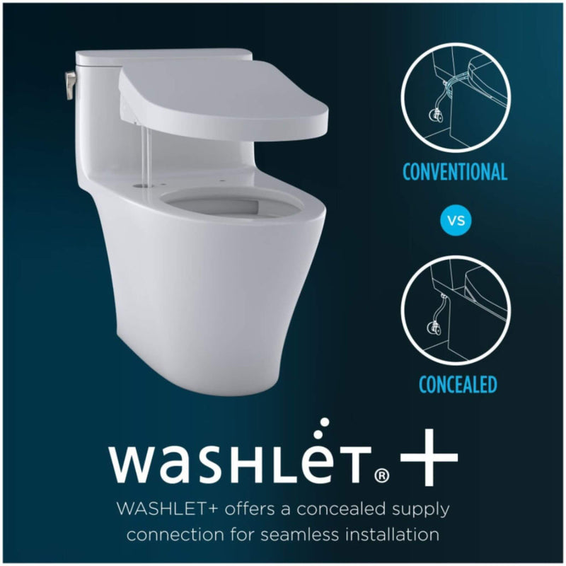 [MW7764736CEFGA.10#01] TOTO Drake Washlet S7A With 1.28 GPF Universal Height 10-Inch Rough-In Elongated Bidet Toilet (SAK35691)