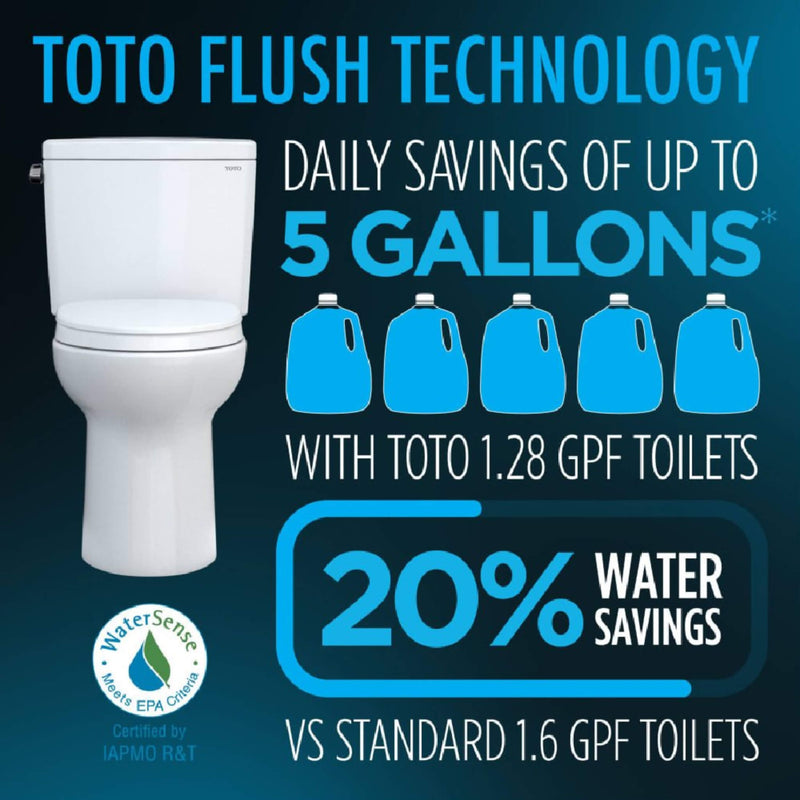 [MW7863074CEFG.10#01] TOTO Drake Washlet C2 With 1.28 GPF Universal Height Bidet Toilet (SAK70451)