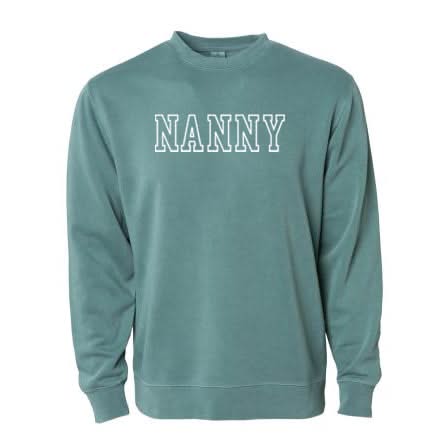 Embroidered PIGMENT Crewneck - OUTLINE NAME